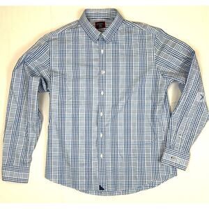 UNTUCKit Blue Check Tall Slim Wrinkle-Free Button-Down Shirt – Size Large